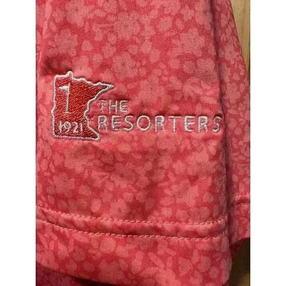 FootJoy Painted Floral Golf Shirt Watermelon- Size XL *READ About Personlization - Picture 3 of 6